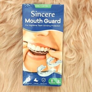 Brand New SINCERE MOUTH GUARD FOR NIGHTTIME TEETH GRINDING PROTECTION-8CT